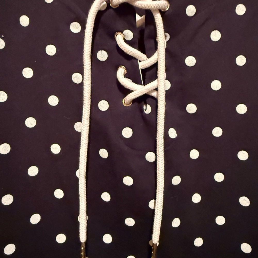 ⭐️Tommy Hilfiger Navy Blue Polka Dot Midi Dress - Picture 3 of 7